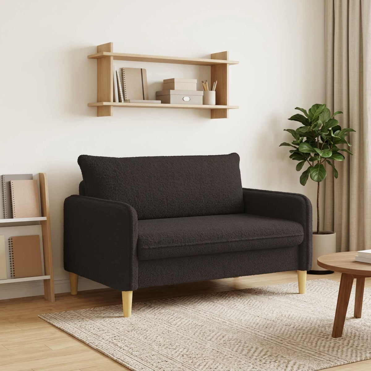 XXL fotelis Juoda Bouclé