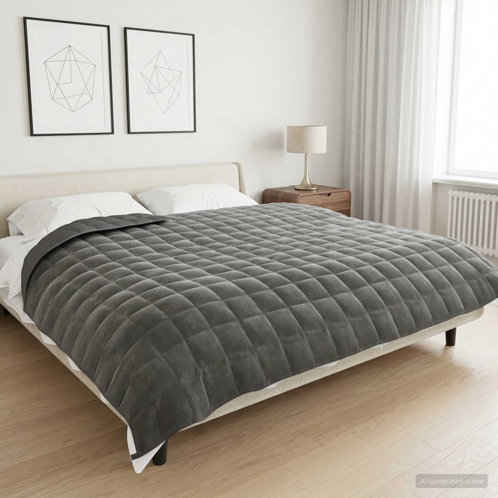 Svorio antklodė Antracito 200 x 225 cm 13 kg 100% Medvilnė 205T