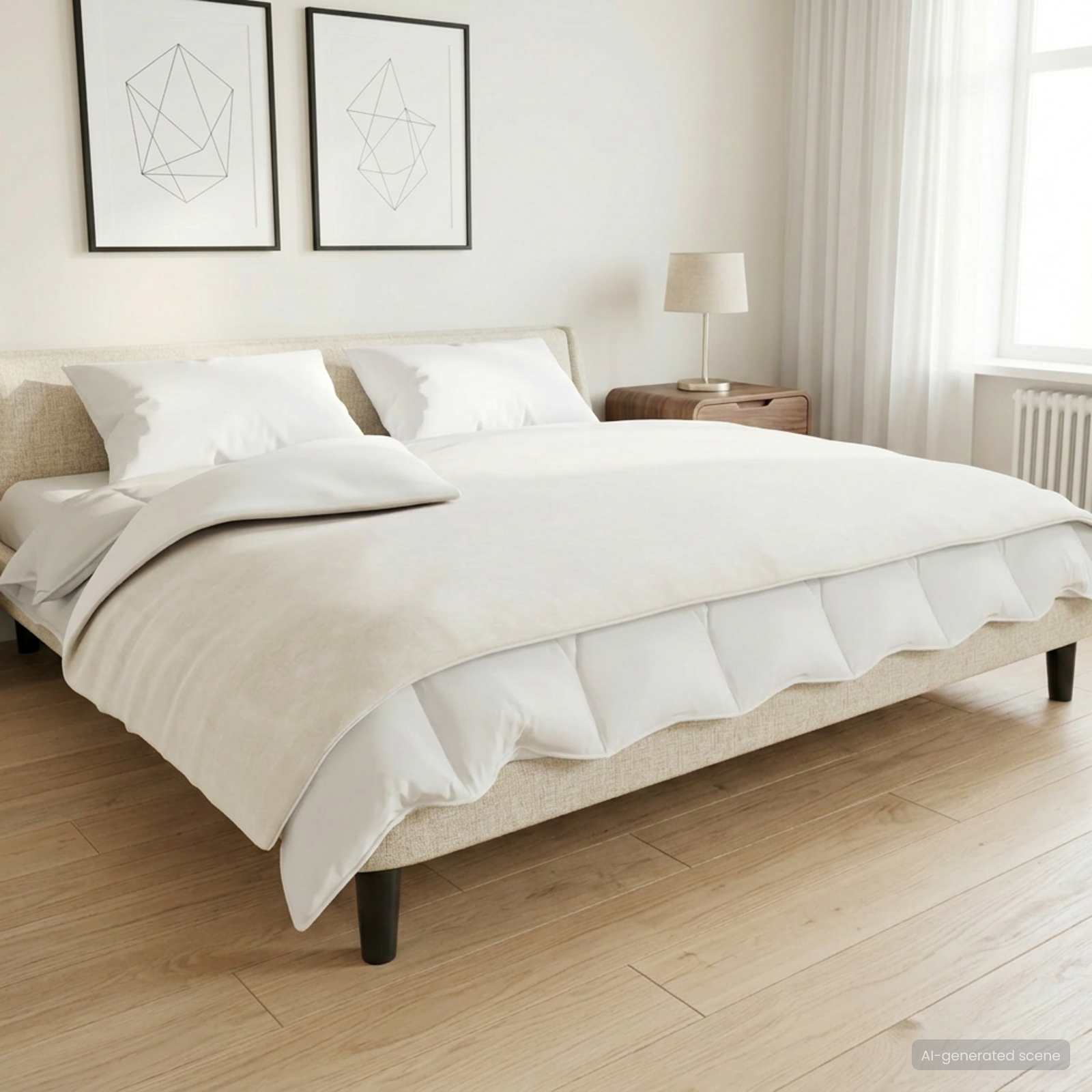 Svorio antklodė Balta 155 x 220 cm 7 kg 100% Medvilnė 205T