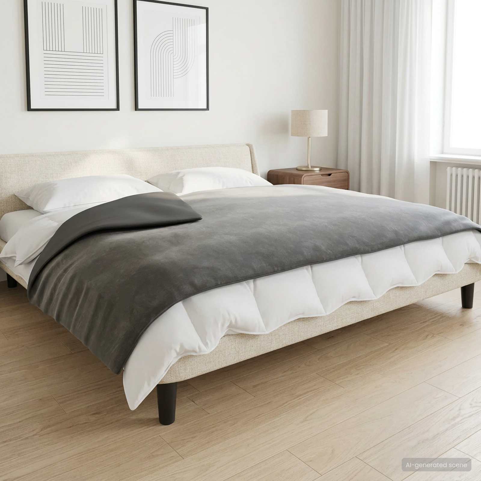 Svorio antklodė Antracito 155 x 220 cm 11 kg 100% Medvilnė 205T