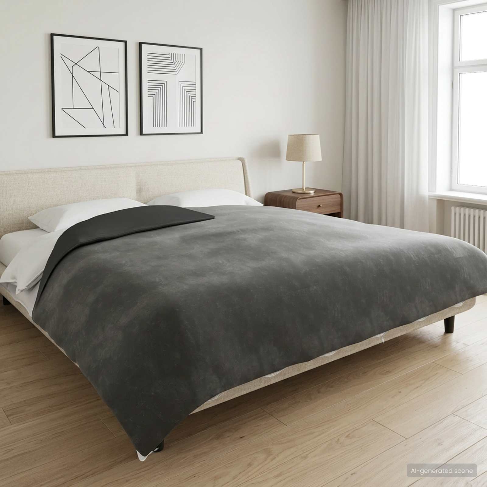 Svorio antklodė Antracito 200 x 225 cm 9 kg 100% Medvilnė 205T