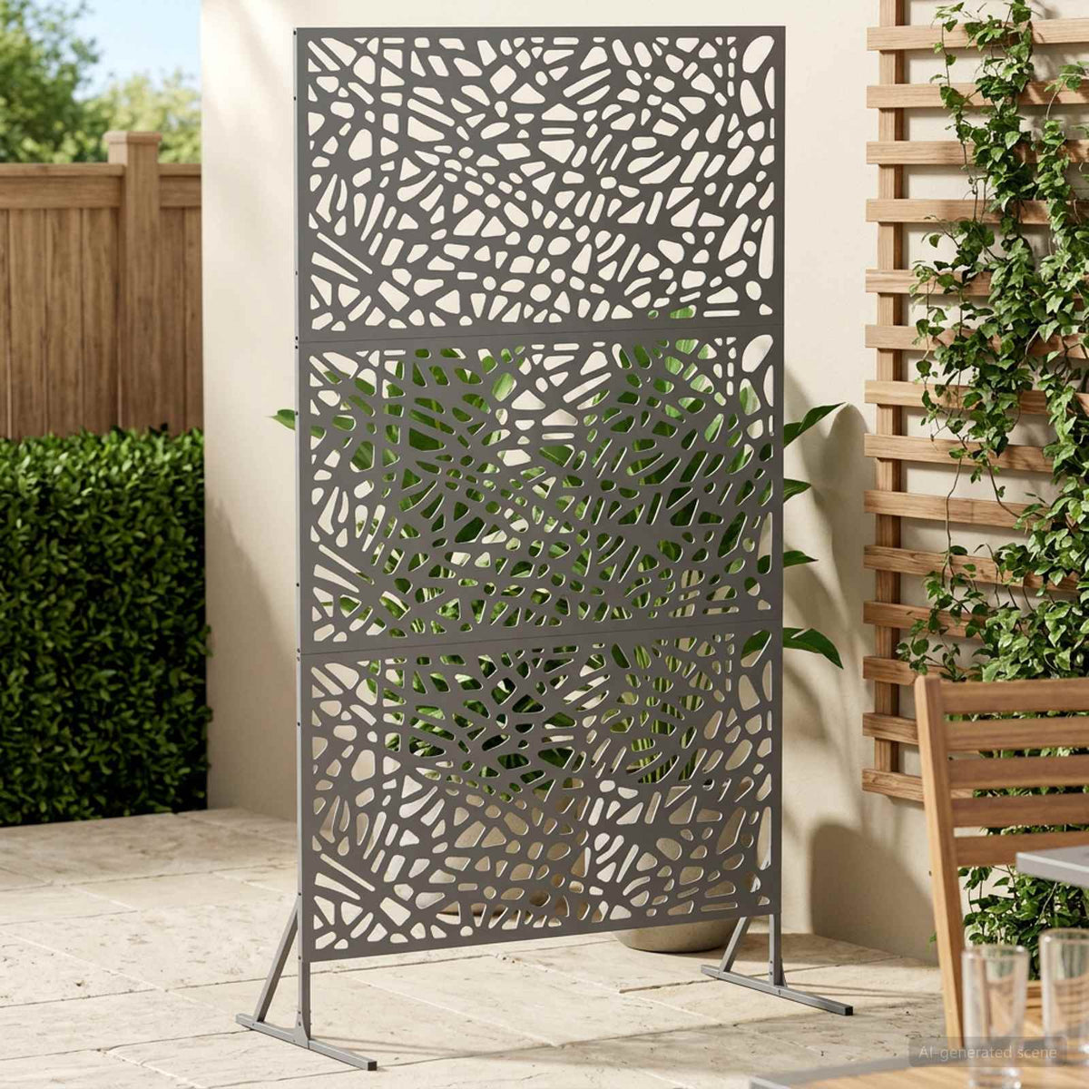 Privatumo žaliuzės 100 x 50 x 180 cm Plienas Antracito