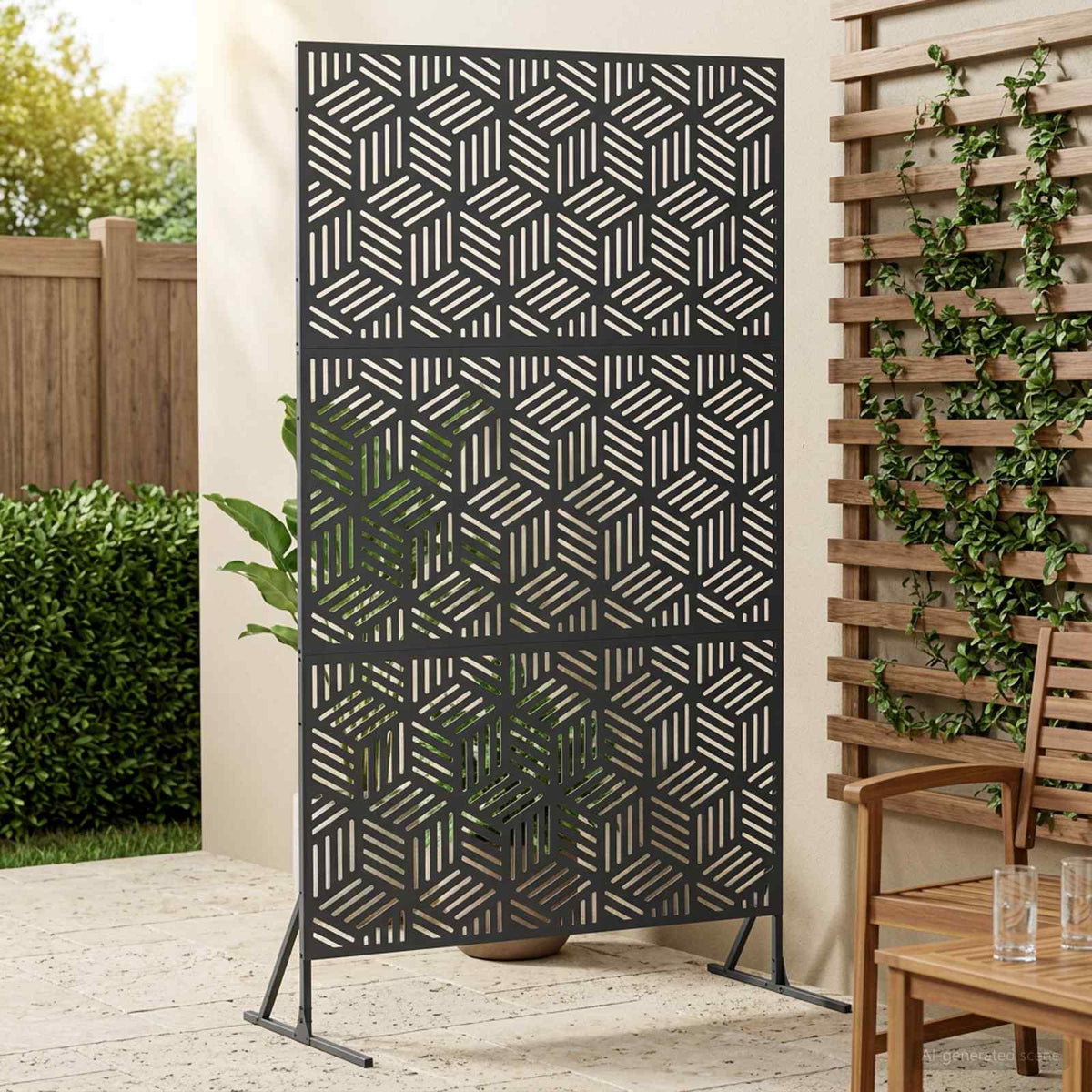 Privatumo žaliuzės 100 x 50 x 180 cm Plienas Antracito