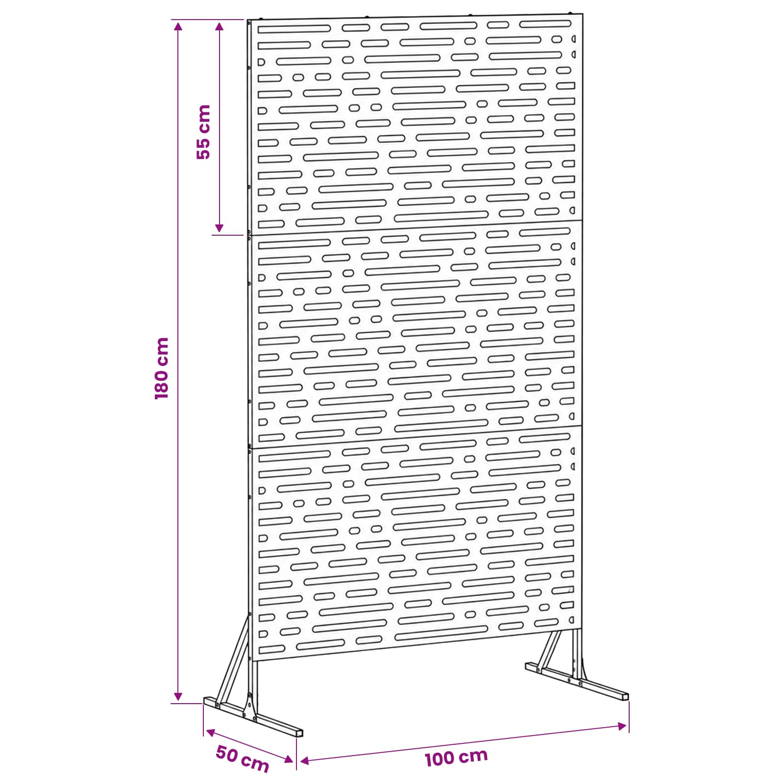 Privatumo žaliuzės 100 x 50 x 180 cm Galvanizuotas plienas