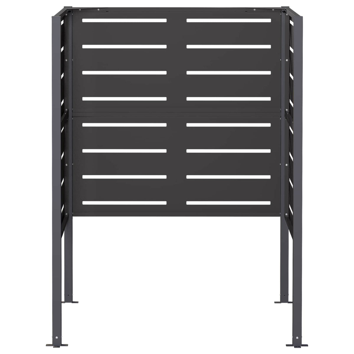 Atliekų konteinerio ekranas 85 x 85 x 113 cm Plienas Juoda