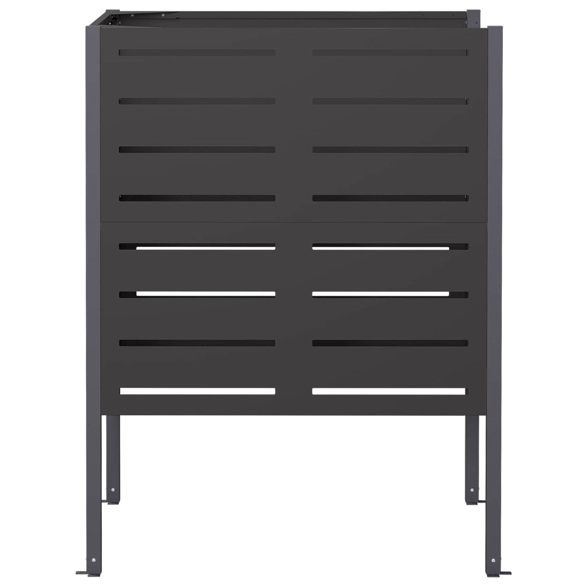 Atliekų konteinerio ekranas 85 x 85 x 113 cm Plienas Juoda