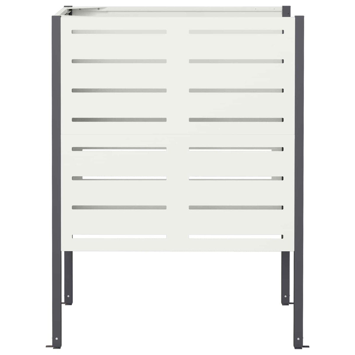 Atliekų konteinerio ekranas 85 x 85 x 113 cm Plienas Balta