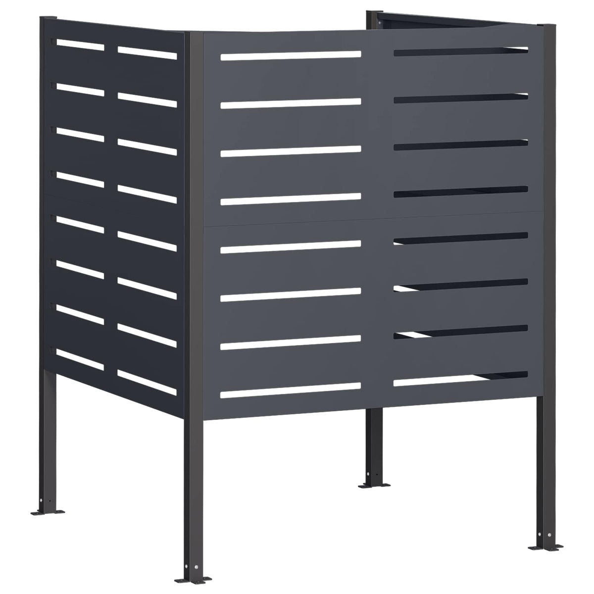 Atliekų konteinerio ekranas 85 x 85 x 113 cm Plienas Antracito