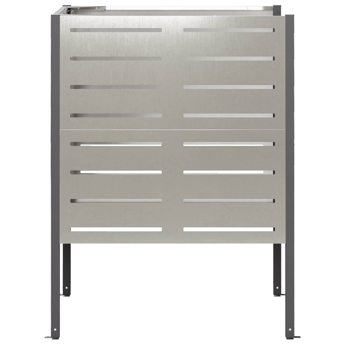Atliekų konteinerio ekranas 85 x 85 x 113 cm Sidabrinė