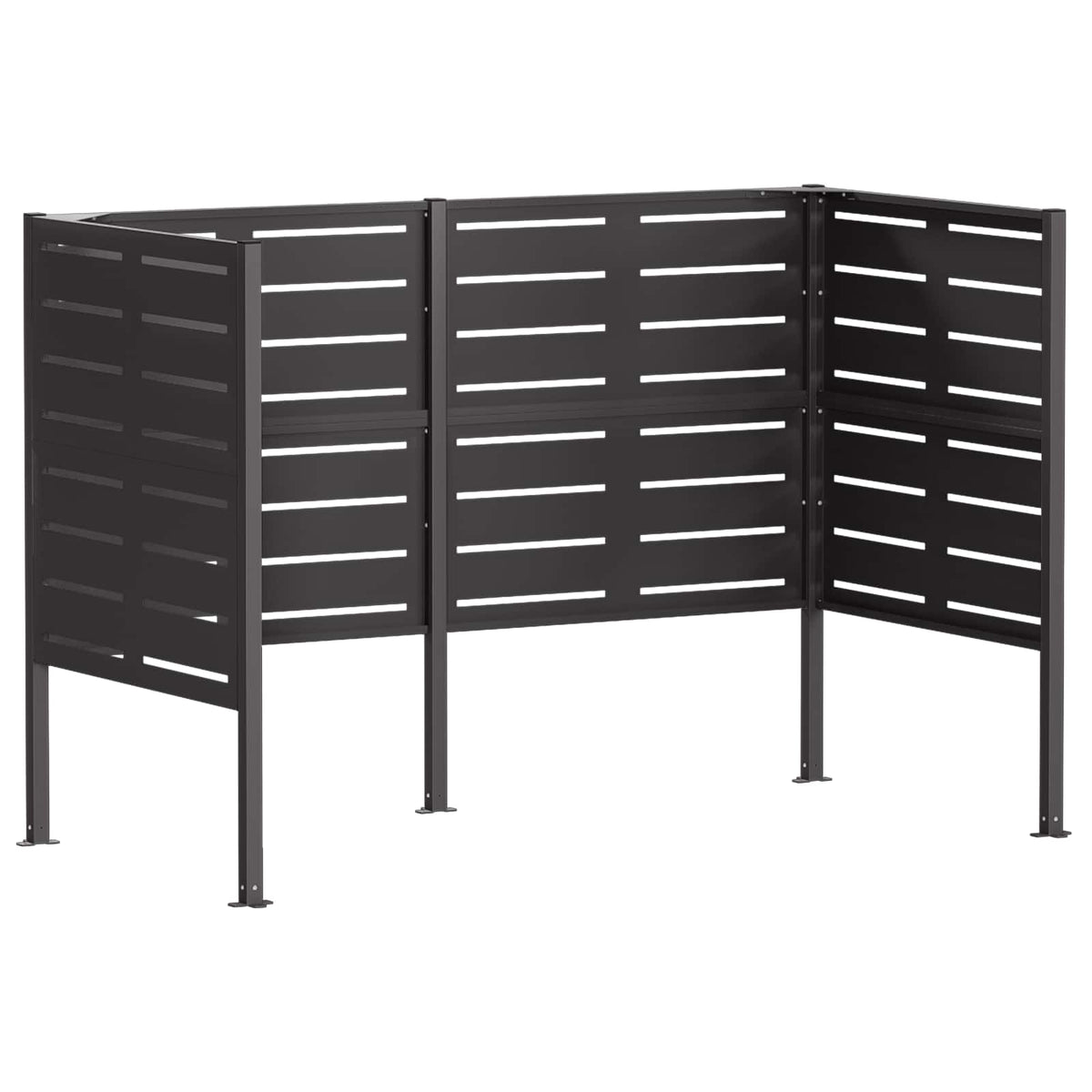 Atliekų konteinerio ekranas 167 x 85 x 113 cm Plienas Juoda