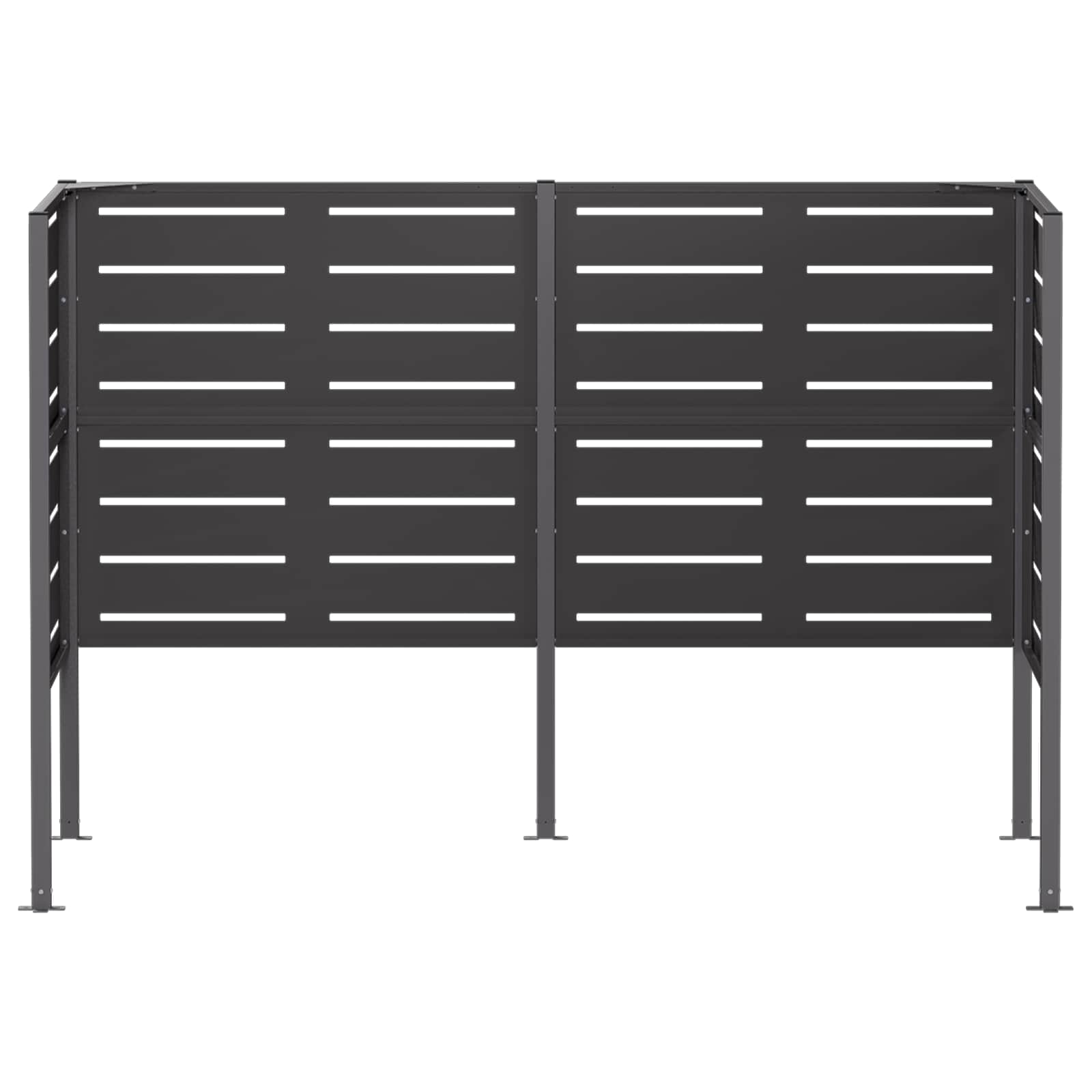 Atliekų konteinerio ekranas 167 x 85 x 113 cm Plienas Juoda