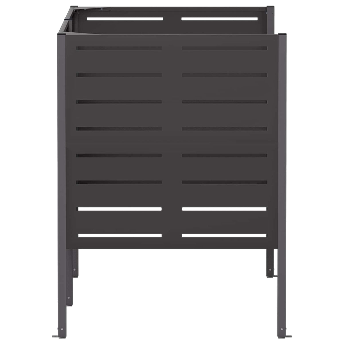 Atliekų konteinerio ekranas 167 x 85 x 113 cm Plienas Juoda