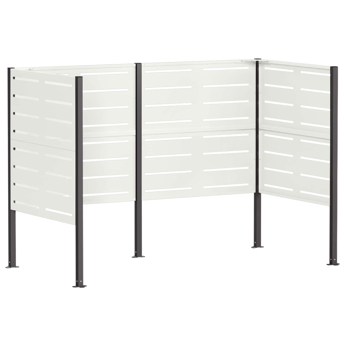 Atliekų konteinerio ekranas 167 x 85 x 113 cm Plienas Balta