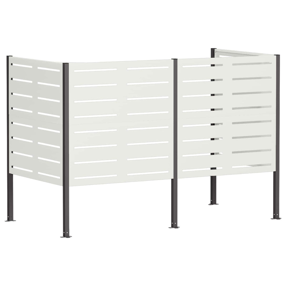 Atliekų konteinerio ekranas 167 x 85 x 113 cm Plienas Balta