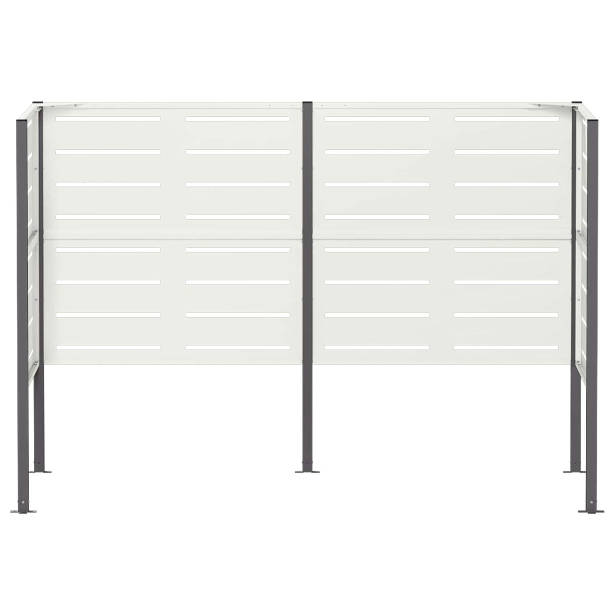Atliekų konteinerio ekranas 167 x 85 x 113 cm Plienas Balta