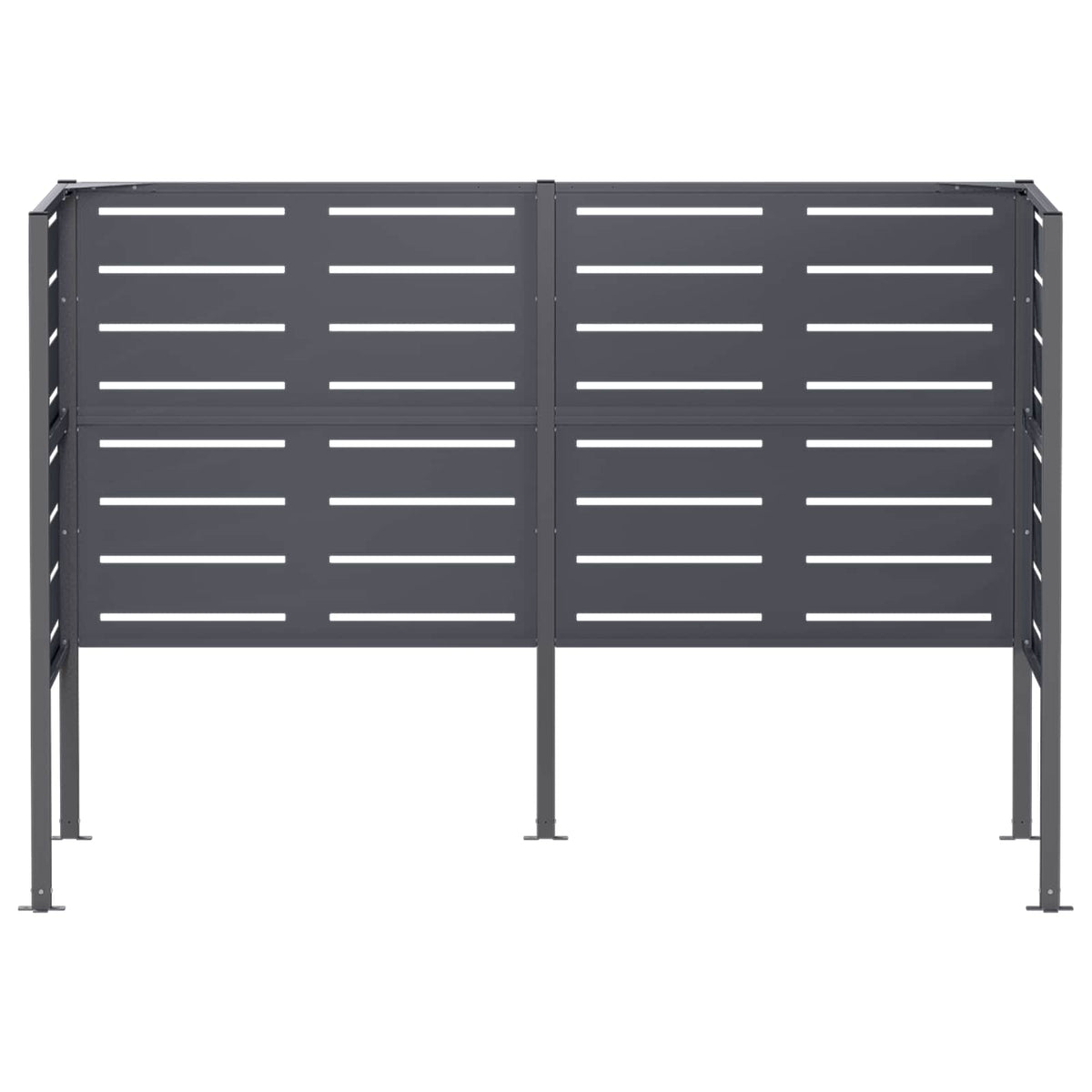 Atliekų konteinerio ekranas 167 x 85 x 113 cm Plienas Antracito