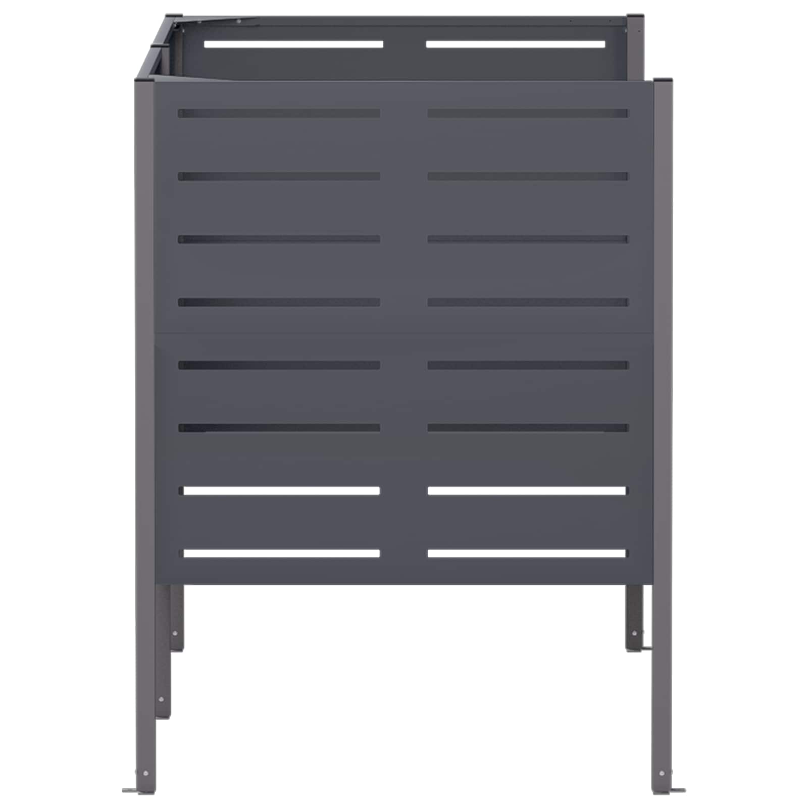 Atliekų konteinerio ekranas 167 x 85 x 113 cm Plienas Antracito