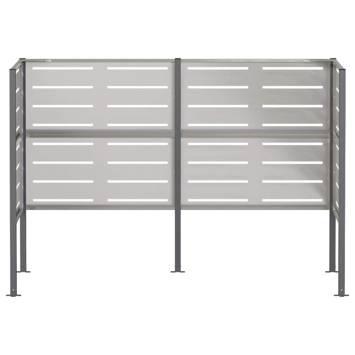 Atliekų konteinerio ekranas 167 x 85 x 113 cm Sidabrinė