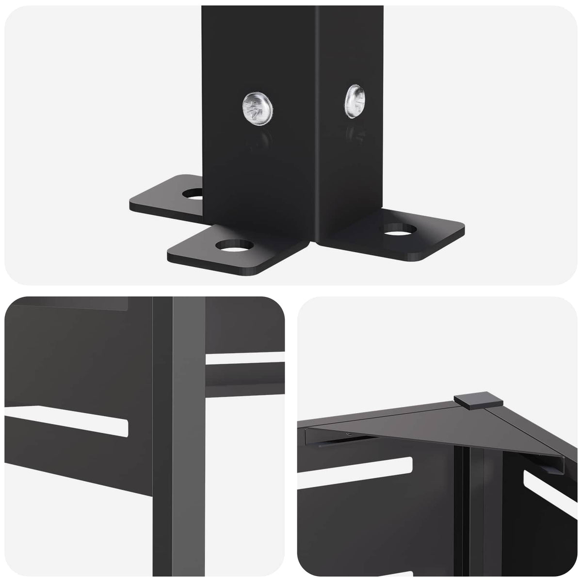 Atliekų konteinerio ekranas 249 x 85 x 113 cm Plienas Juoda