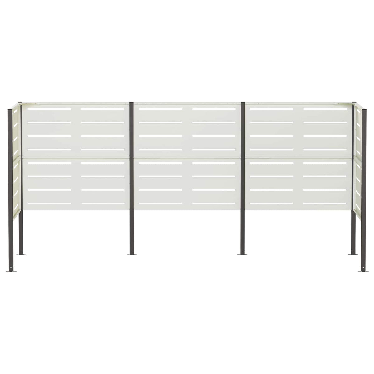 Atliekų konteinerio ekranas 249 x 85 x 113 cm Plienas Balta