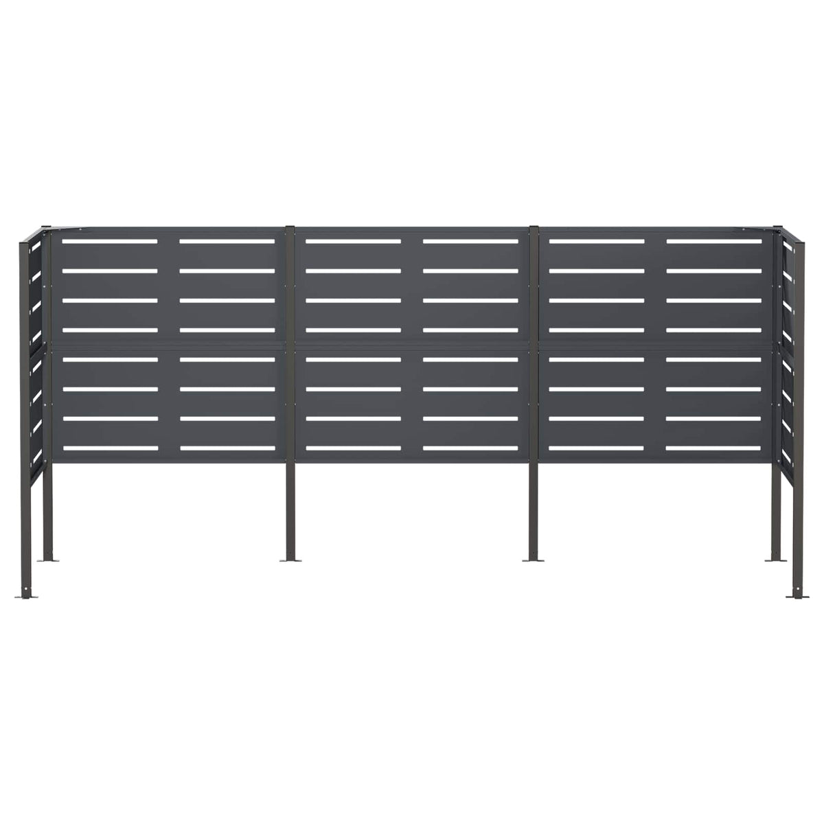 Atliekų konteinerio ekranas 249 x 85 x 113 cm Plienas Antracito