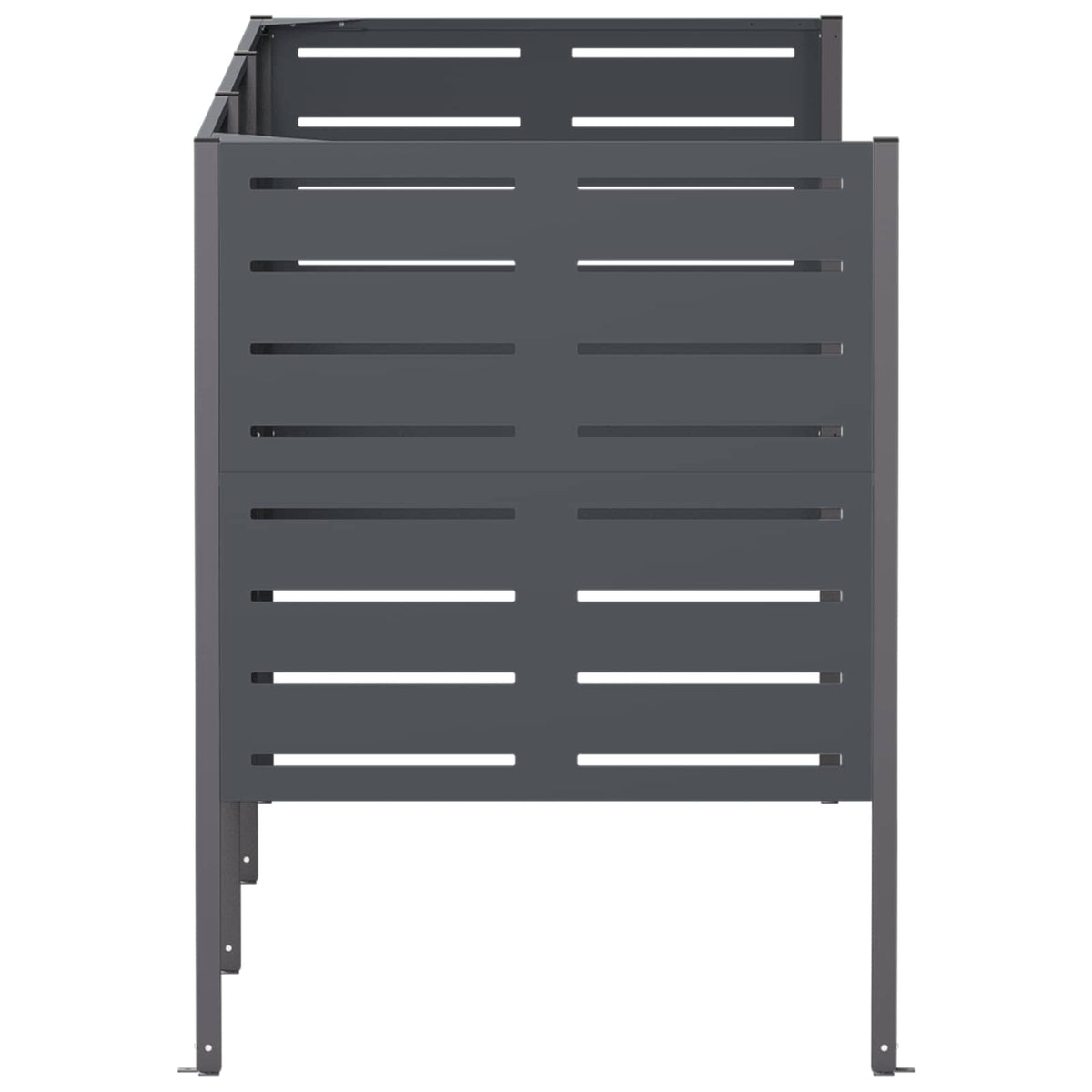 Atliekų konteinerio ekranas 249 x 85 x 113 cm Plienas Antracito