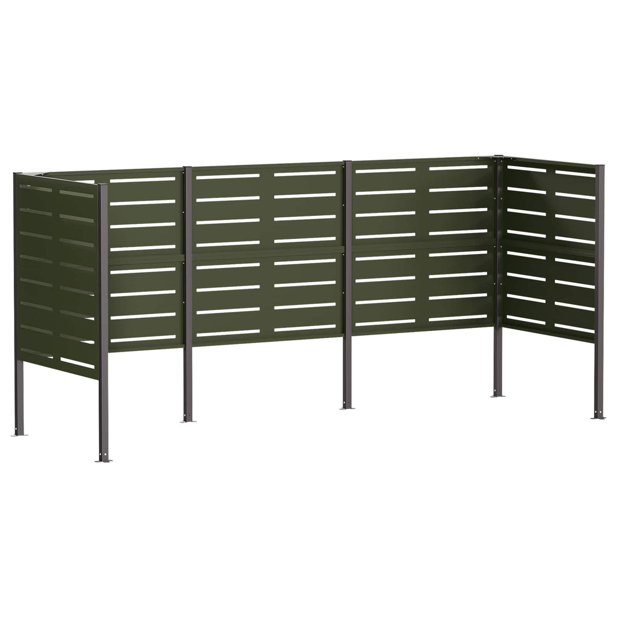 Atliekų konteinerio ekranas 249 x 85 x 113 cm Plienas