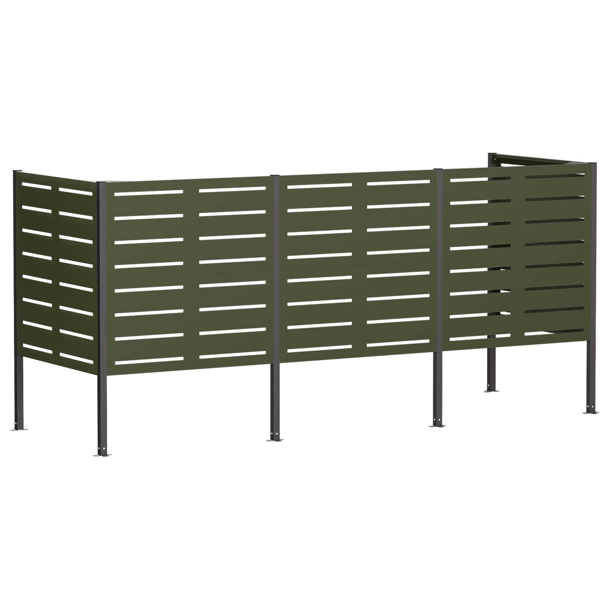 Atliekų konteinerio ekranas 249 x 85 x 113 cm Plienas