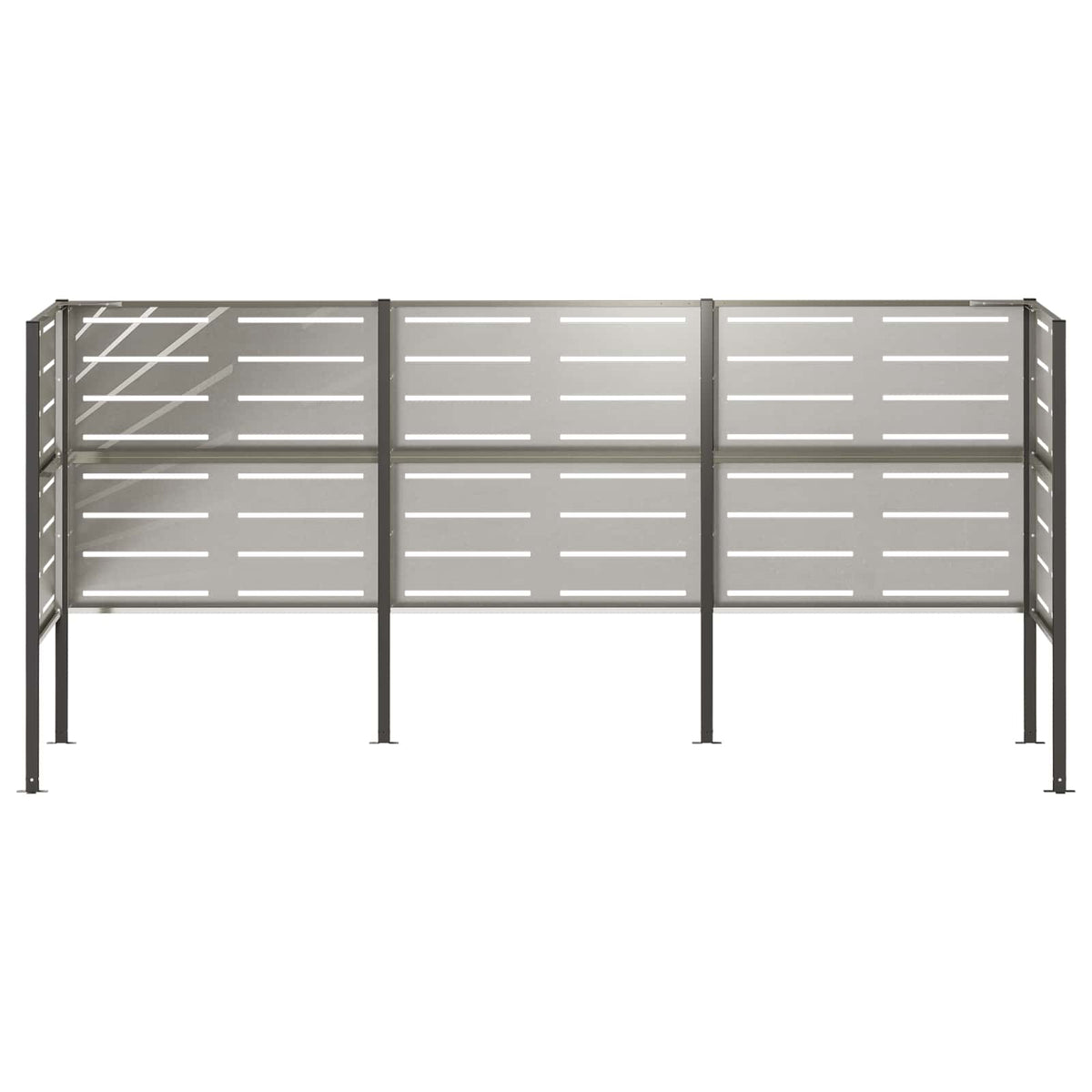 Atliekų konteinerio ekranas 249 x 85 x 113 cm Sidabrinė