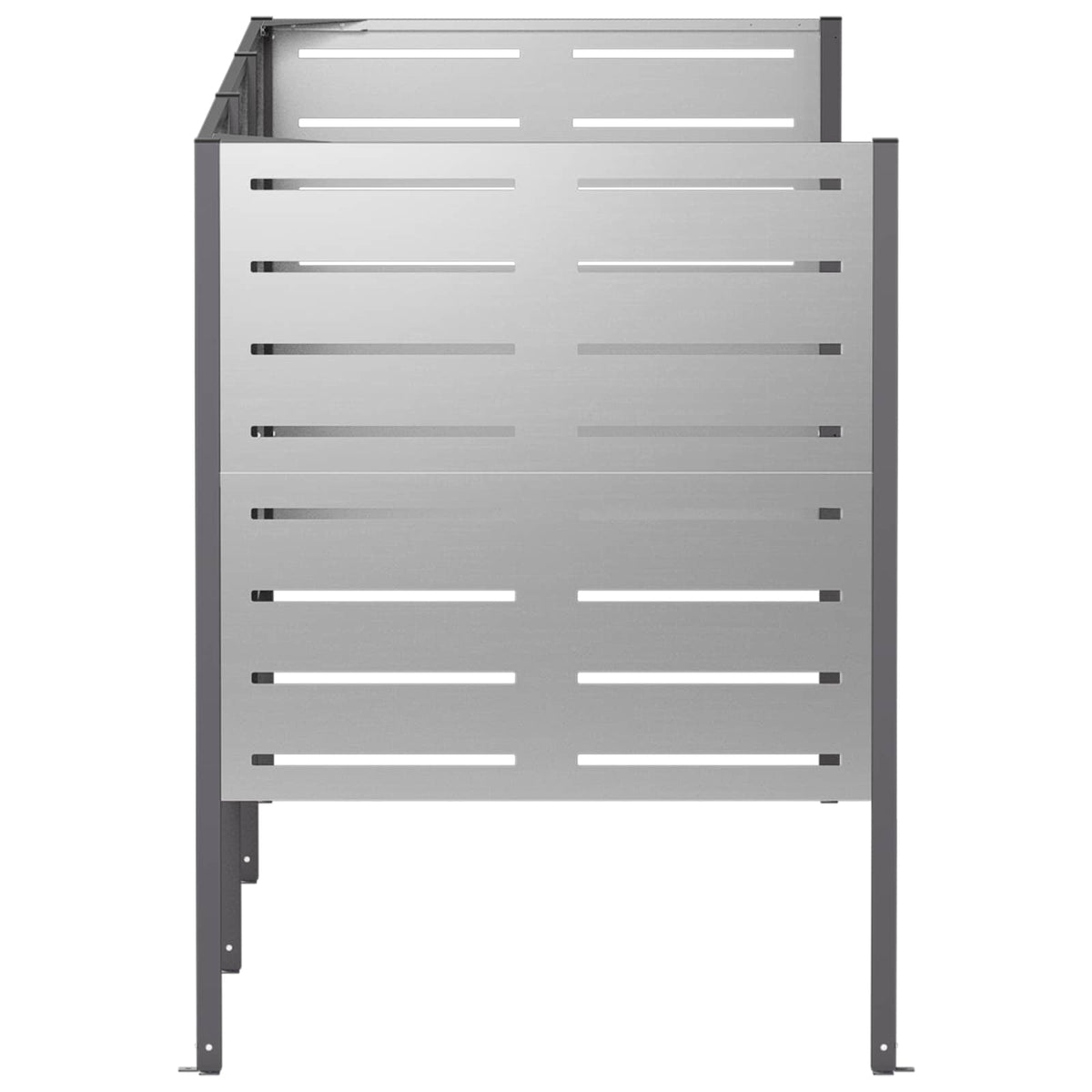 Atliekų konteinerio ekranas 249 x 85 x 113 cm Sidabrinė