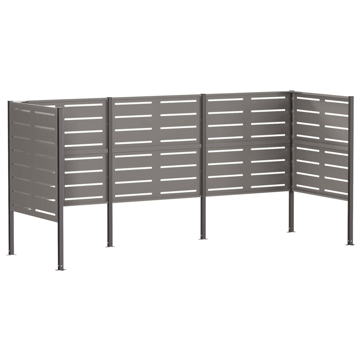 Atliekų konteinerio ekranas 249 x 85 x 113 cm Rūdijanti