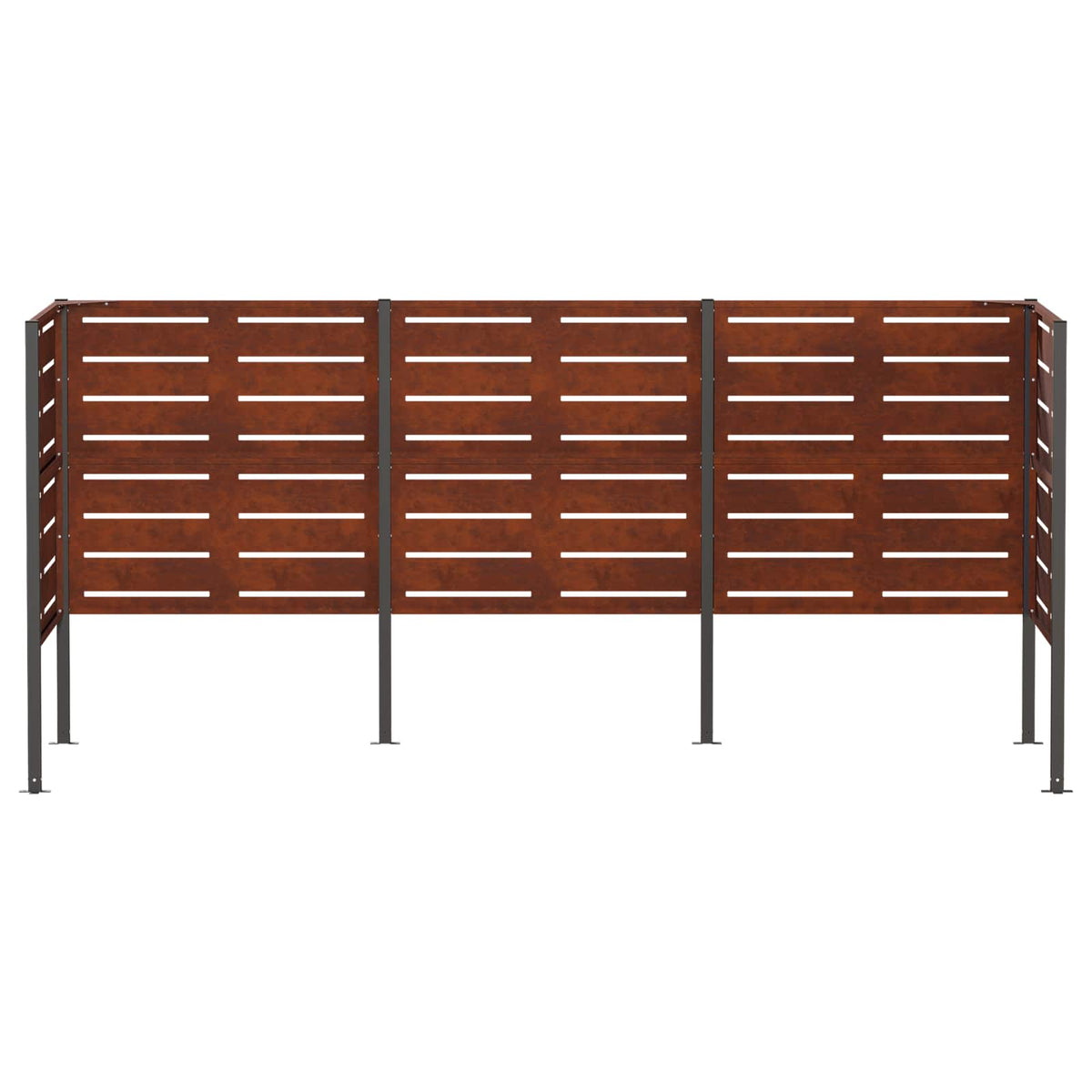 Atliekų konteinerio ekranas 249 x 85 x 113 cm Rūdijanti