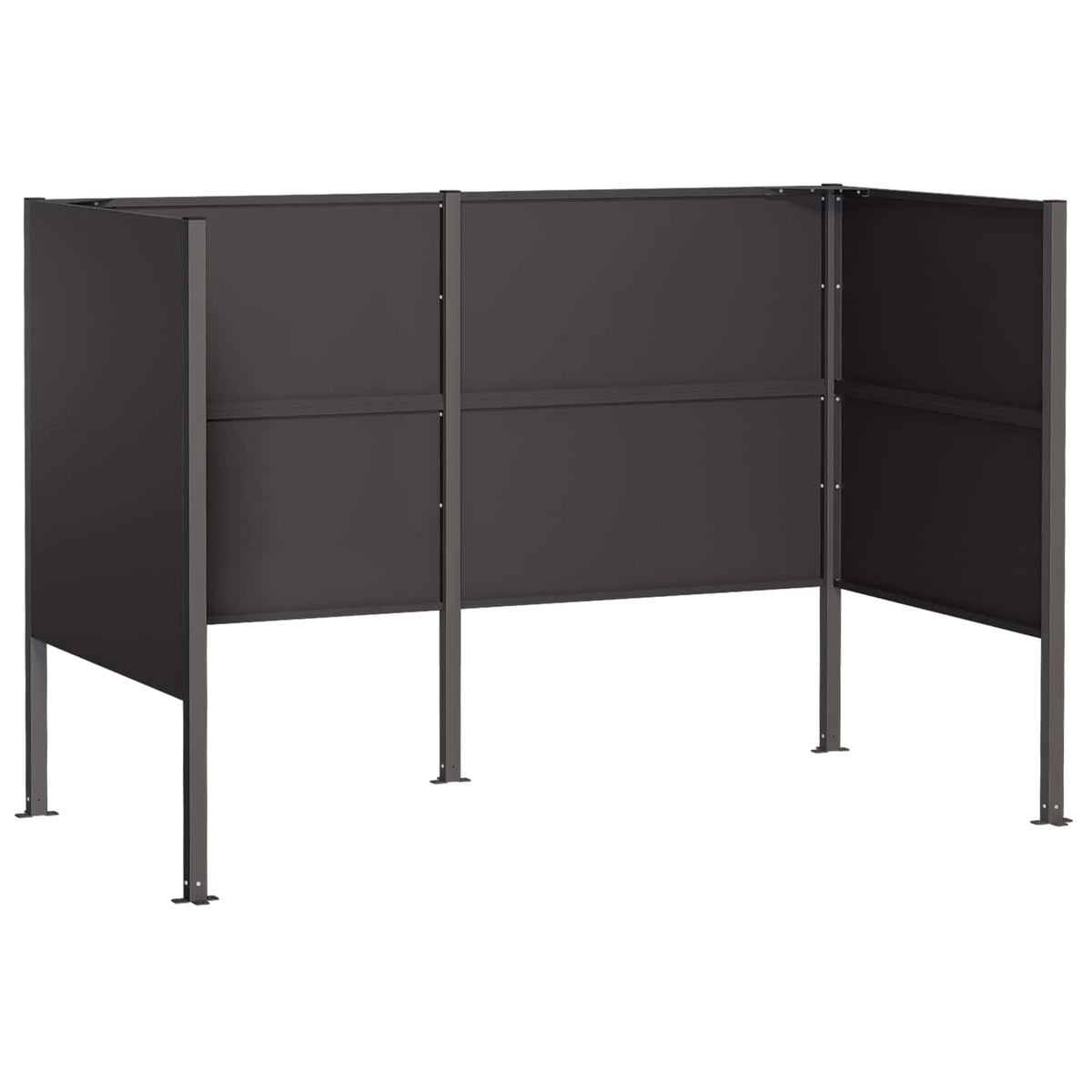 Atliekų konteinerio ekranas 167 x 85 x 113 cm Plienas Juoda