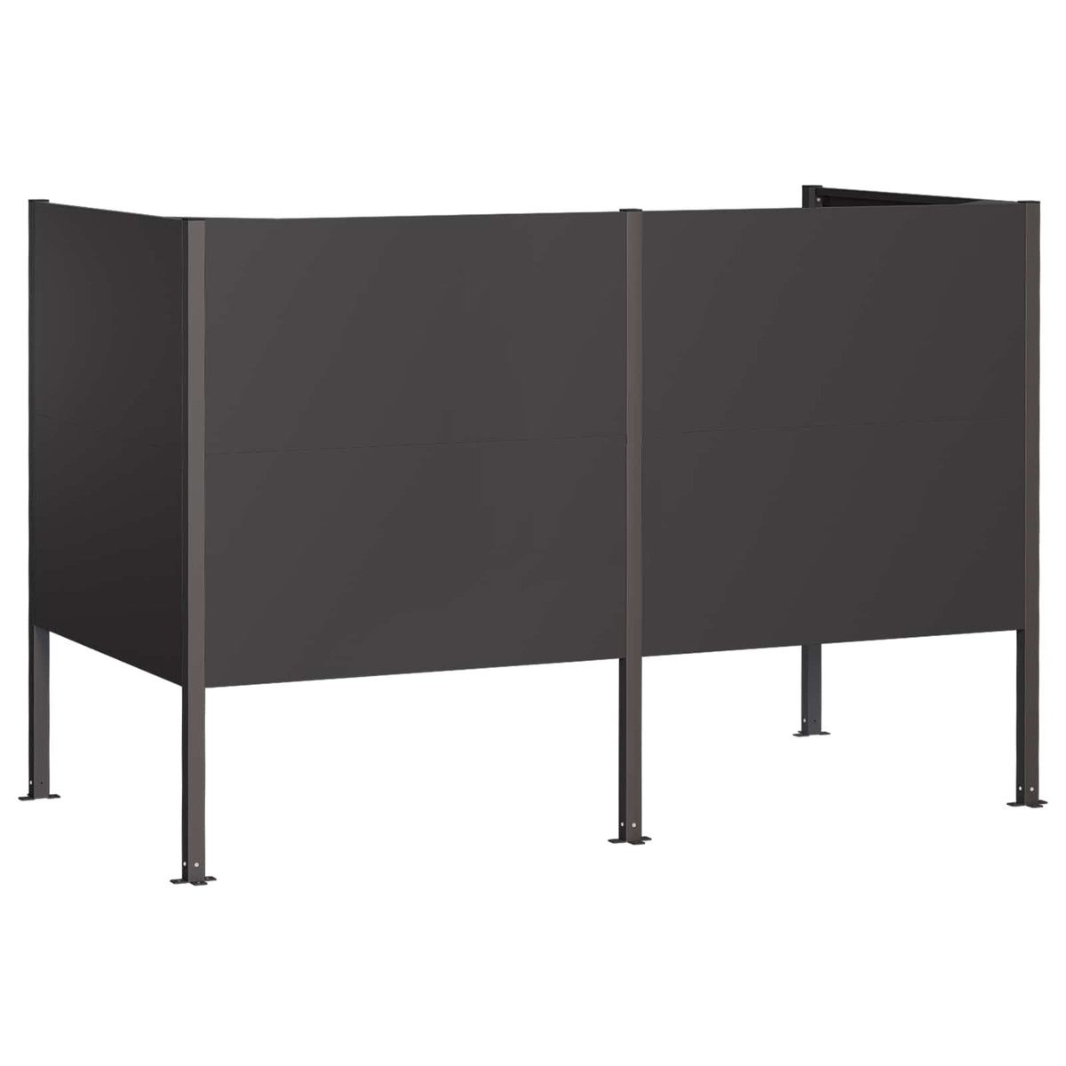 Atliekų konteinerio ekranas 167 x 85 x 113 cm Plienas Juoda