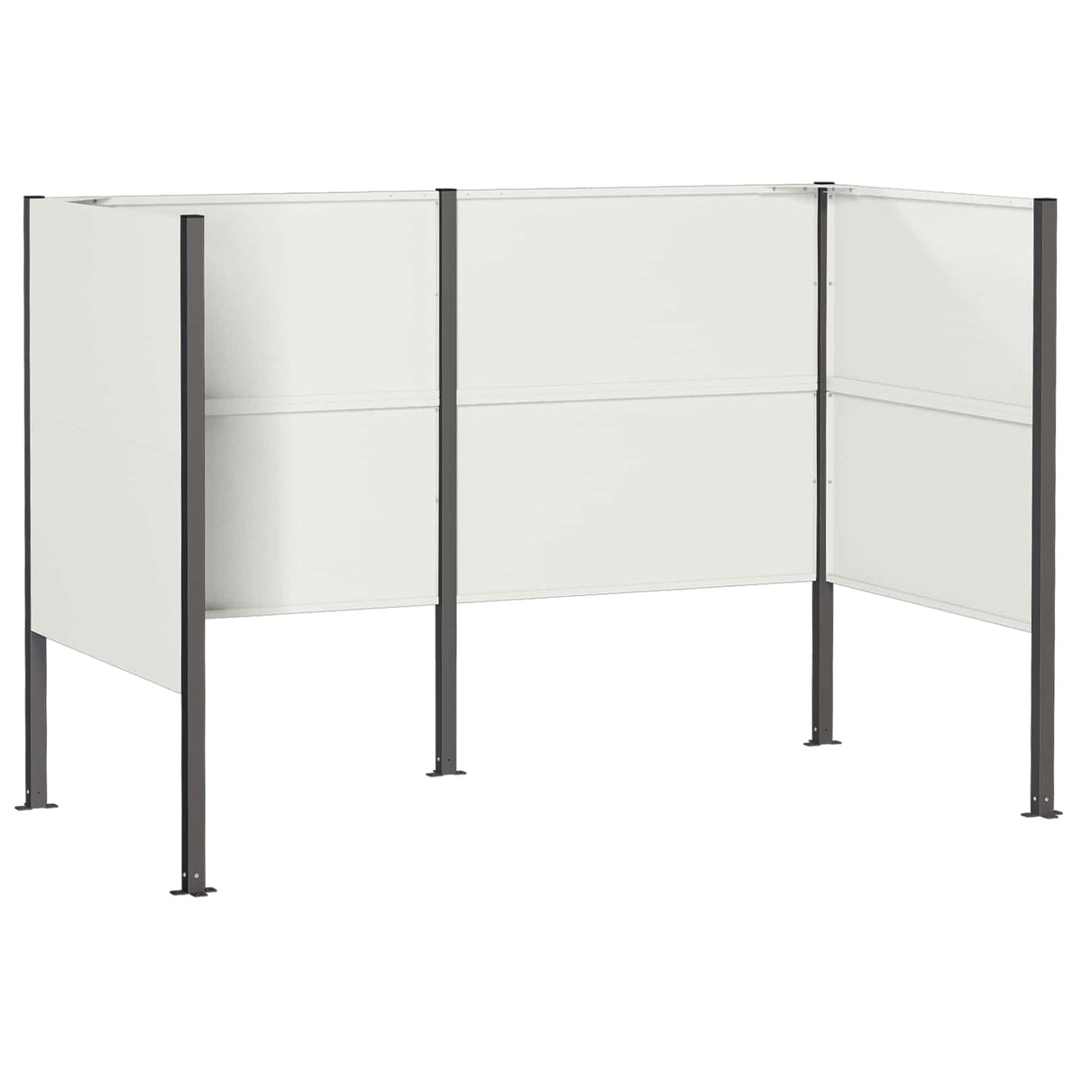 Atliekų konteinerio ekranas 167 x 85 x 113 cm Plienas Balta