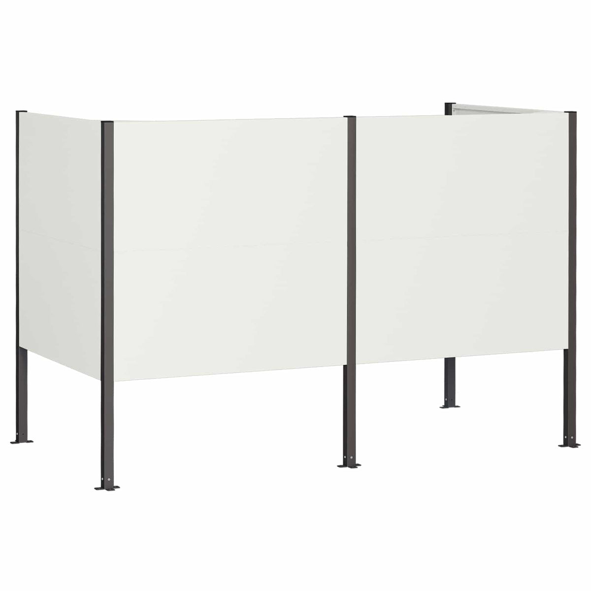 Atliekų konteinerio ekranas 167 x 85 x 113 cm Plienas Balta