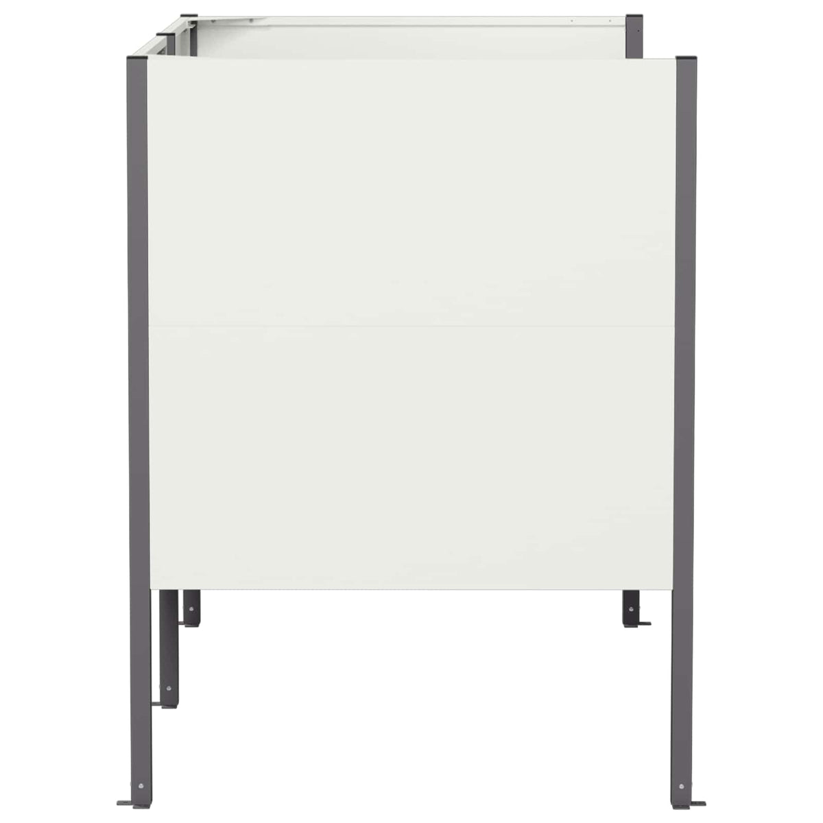 Atliekų konteinerio ekranas 167 x 85 x 113 cm Plienas Balta