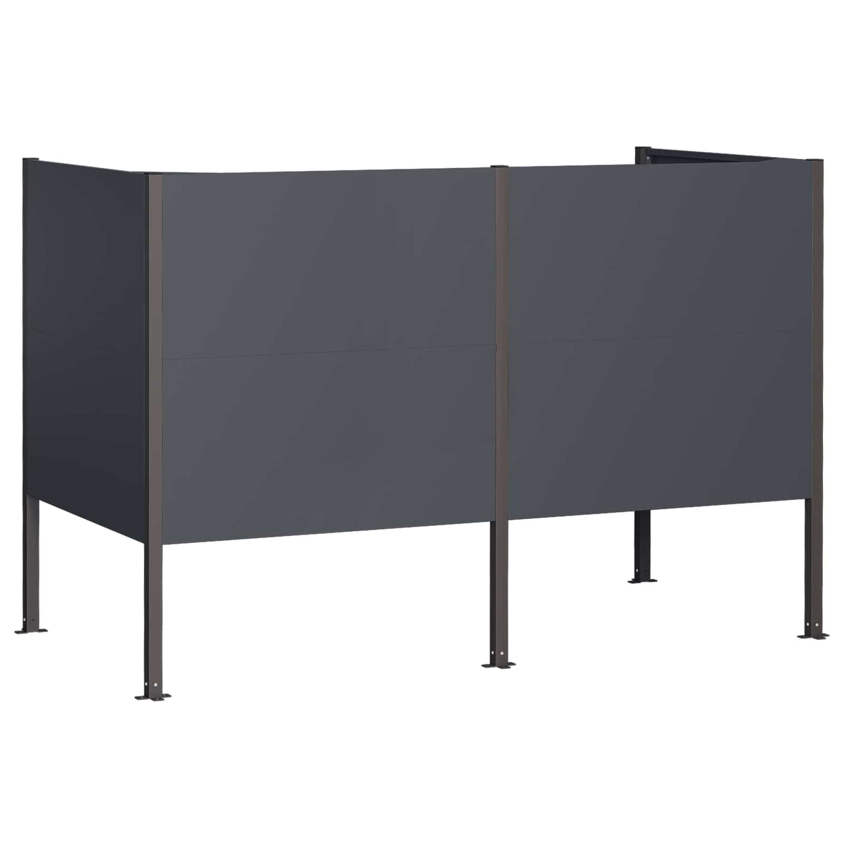Atliekų konteinerio ekranas 167 x 85 x 113 cm Plienas Antracito