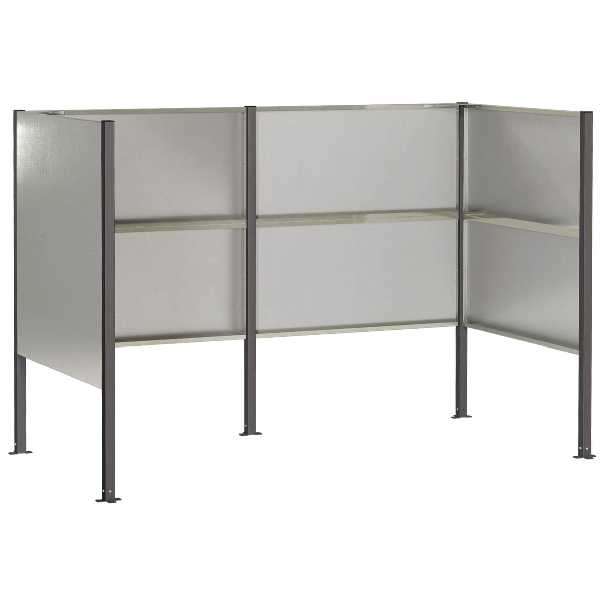 Atliekų konteinerio ekranas 167 x 85 x 113 cm Sidabrinė