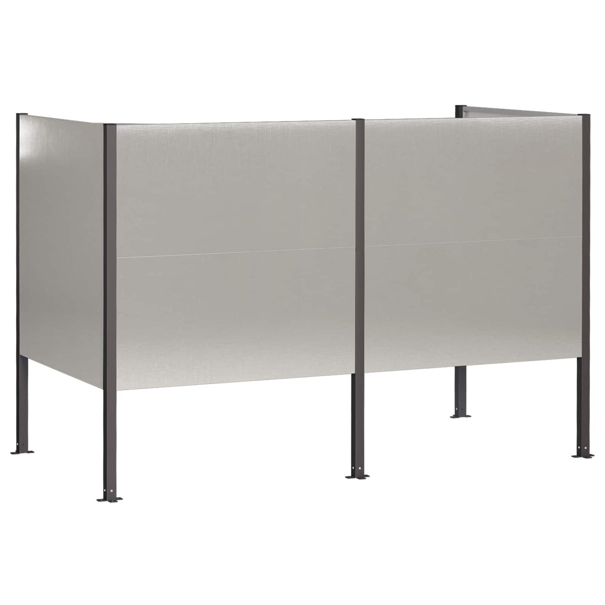 Atliekų konteinerio ekranas 167 x 85 x 113 cm Sidabrinė