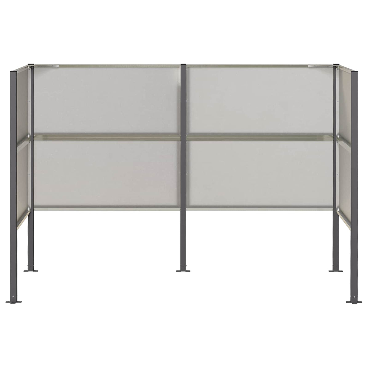 Atliekų konteinerio ekranas 167 x 85 x 113 cm Sidabrinė