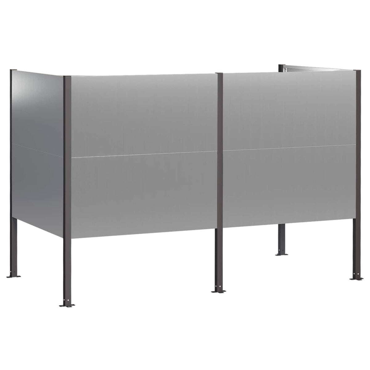 Atliekų konteinerio ekranas 167 x 85 x 113 cm Sidabrinė