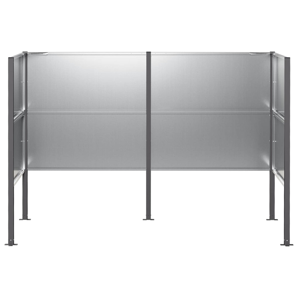 Atliekų konteinerio ekranas 167 x 85 x 113 cm Sidabrinė