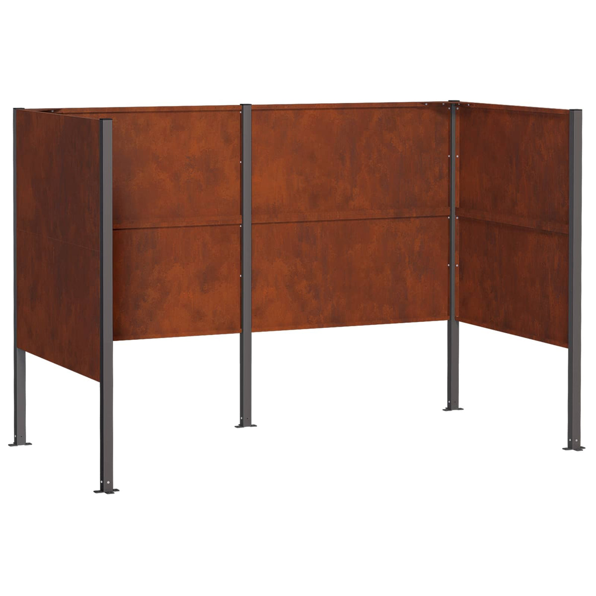 Atliekų konteinerio ekranas 167 x 85 x 113 cm Rūdijanti