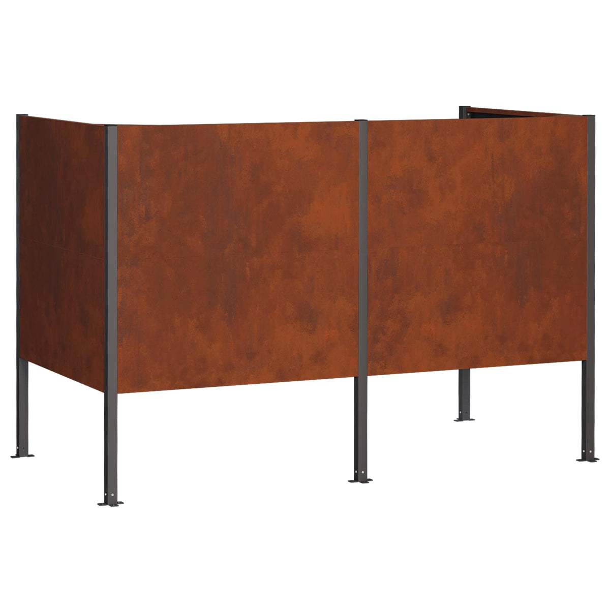 Atliekų konteinerio ekranas 167 x 85 x 113 cm Rūdijanti