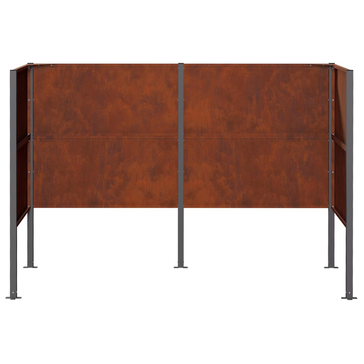 Atliekų konteinerio ekranas 167 x 85 x 113 cm Rūdijanti