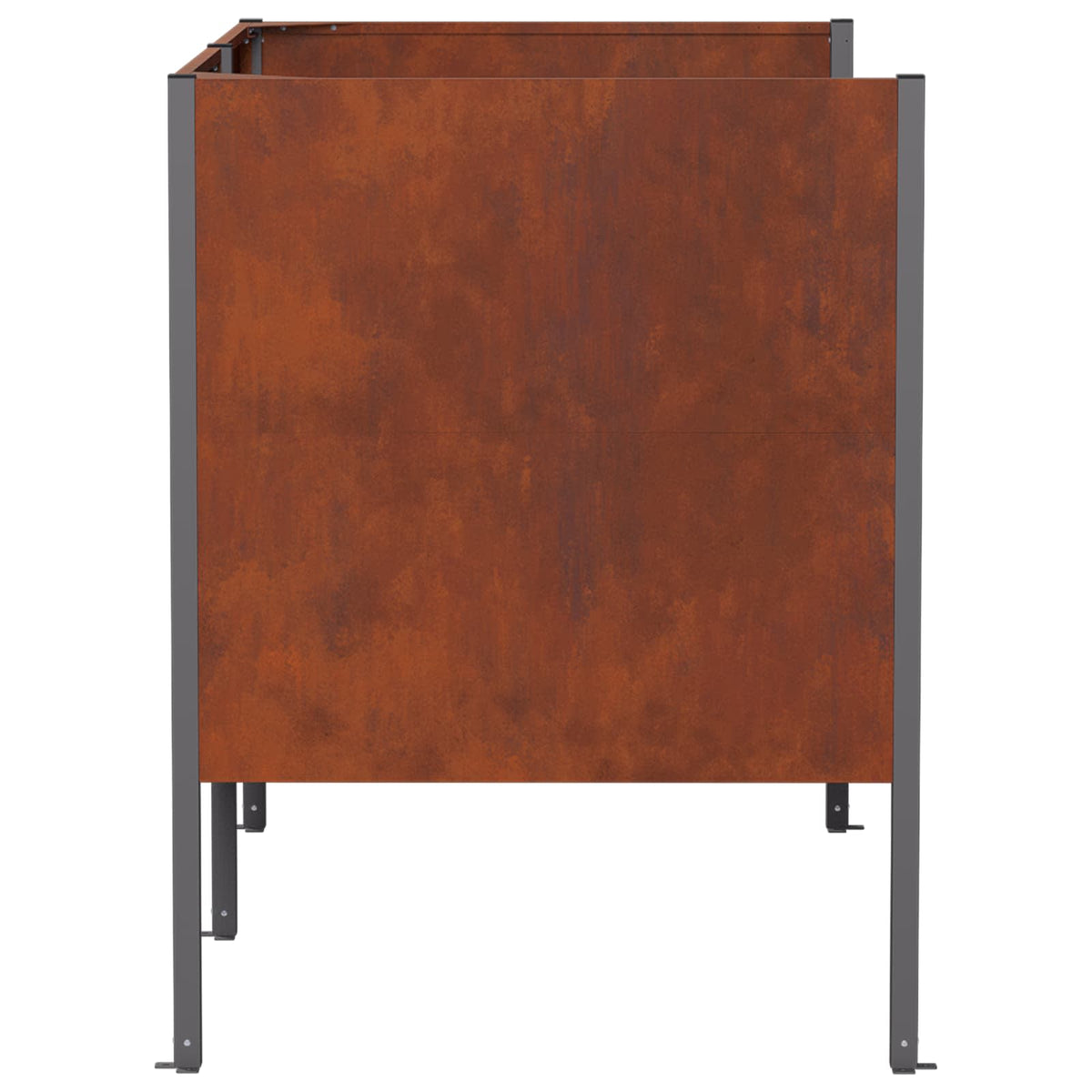 Atliekų konteinerio ekranas 167 x 85 x 113 cm Rūdijanti