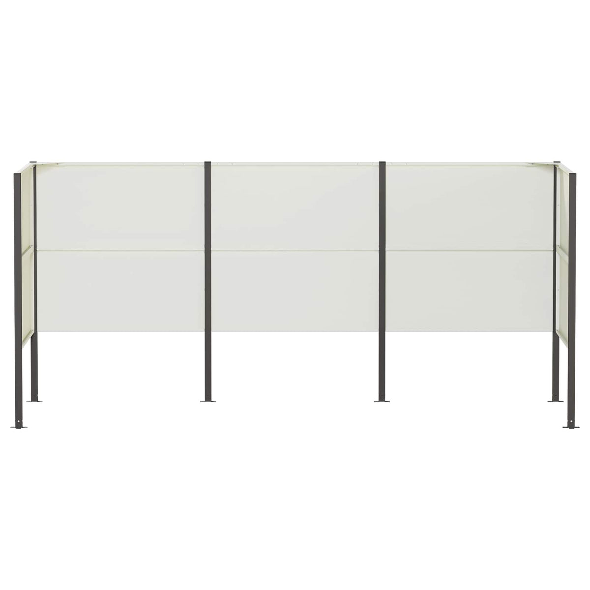 Atliekų konteinerio ekranas 249 x 85 x 113 cm Plienas Balta