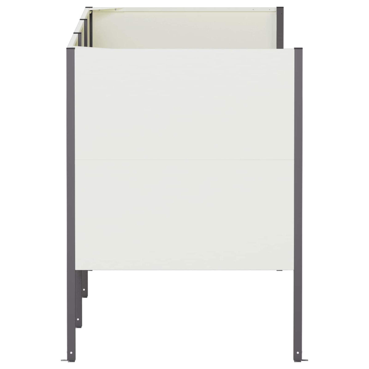 Atliekų konteinerio ekranas 249 x 85 x 113 cm Plienas Balta