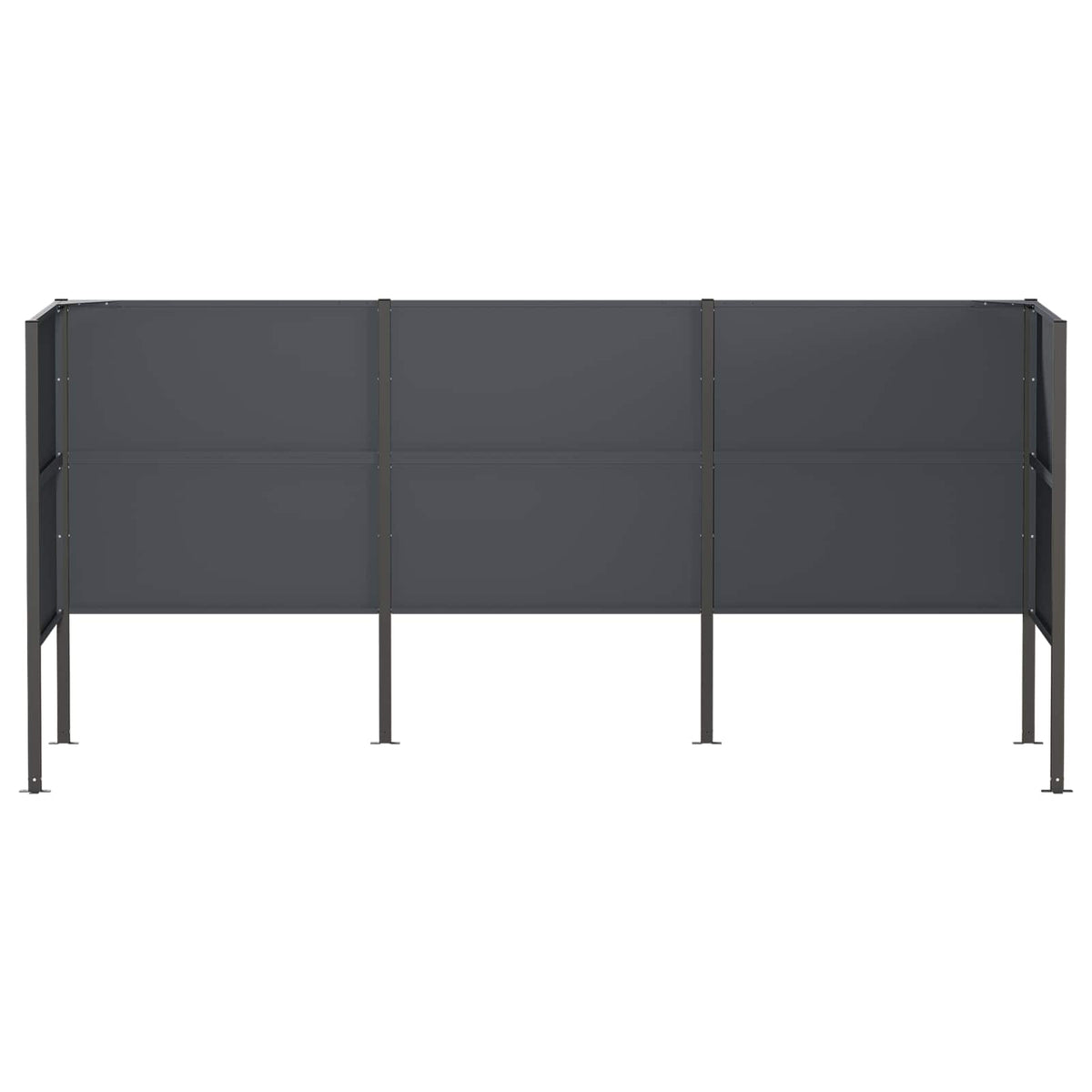 Atliekų konteinerio ekranas 249 x 85 x 113 cm Plienas Antracito